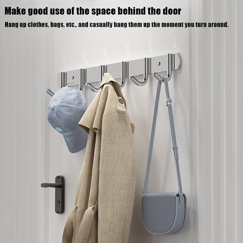 Stainless Steel No-Drill Bathroom Strong Adhesive Clothes Hanger Hook