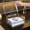 Clear Phone Case Box with Lid - Dustproof Mask & Badge Storage