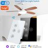 Tuya WiFi Smart Fan Light Switch Сенсорная панель Switches APP Voice Control Timer Различные скорости Работает с Alexa Geogle Home