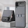 Lightweight Leather Phone Accessories Case For Samsung Galaxy Z Flip4 Flip 4 Flip3 5g Flip 3 Zflip4 Anti -Scratch Card Slot Bag