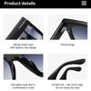 Business Oversized Sunglasses for Men Women Square Vintage Luxury Sun Glasses Retro Male Eyewear