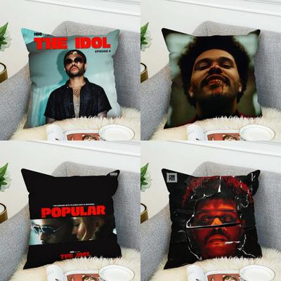 Наволочка для подушки The Weeknd для автомобиля, дивана, декоративная для дома, двусторонняя печать, плюшевая квадратная подушка-плед, чехол