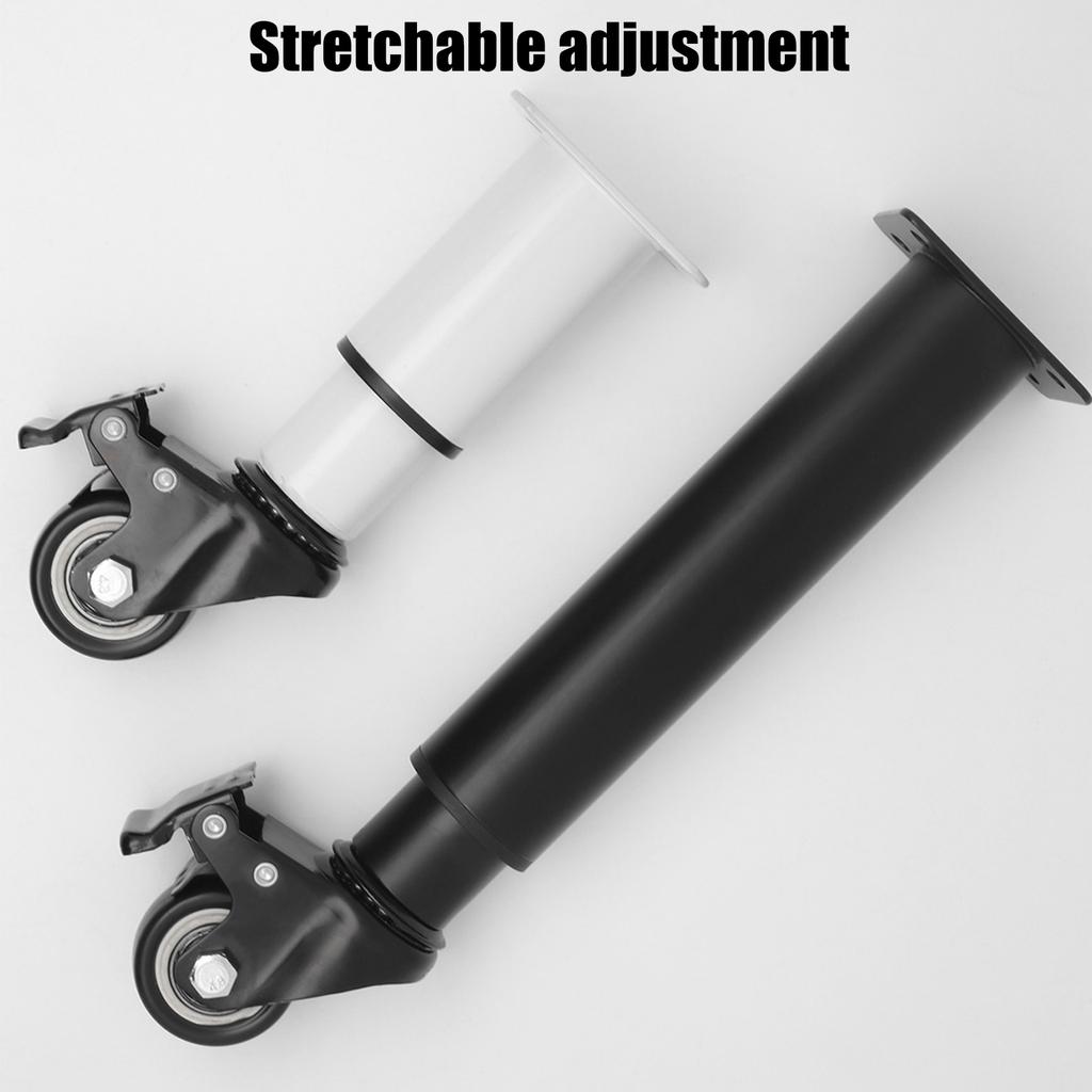 4 шт. Металлические регулируемые ножки для мебели Сверхпрочные сменные опорные ножки с поворотными колесиками Легко установить