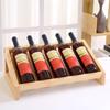Rustic Style Wooden Wine Rack For Home Kitchen Bar Decorations Durable Storage Shelf For Wine Bottles Display