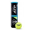 Balles De Tennis - Dunlop - ATP - Caoutchouc - Feutre - Jaune - 4 Pièces