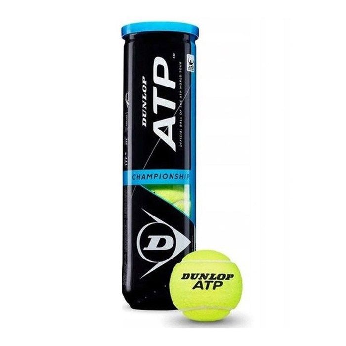 Теннисные мячи - Dunlop - ATP - Резина - Войлок - Желтый - 4 шт.