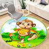 1pc Monkey BananasChair Carpet for Office, Indoor Non-Slip Washable Polyester Fiber Carpet, Mat For Office, Machine Washable