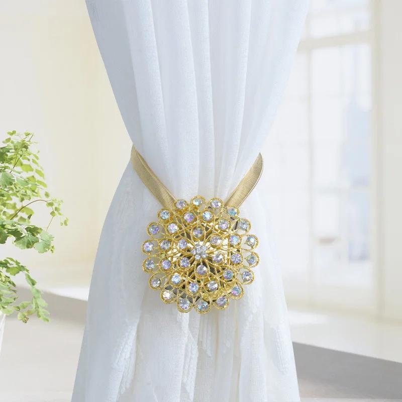 1pcs Simple Flower Curtain Strap Flower Curtain Clip Strap Curtain Buckle Window Decorative Strap Accessories Useful Tool