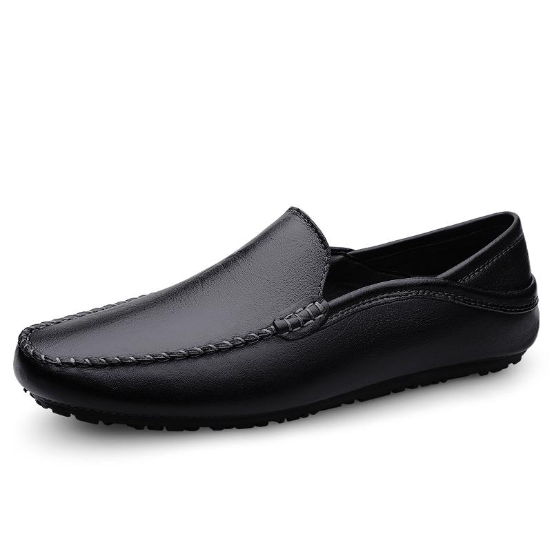 Fashion Mens Slip On Shoes Genuine Leather Men Casual Shoes High Quality for Men Business Shoes Classic Lightweight Men Loafers