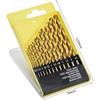 High-Speed Steel Twist Drill Bit Set - 1.5-6.5mm, 13 Pieces with Round Handle for Hand and Machine Drills