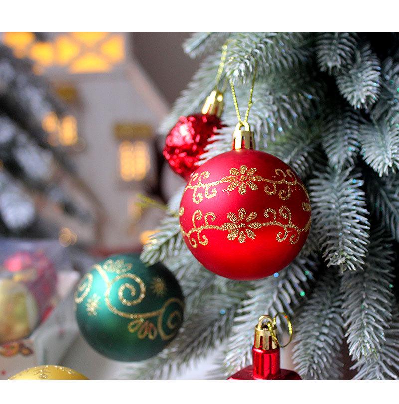 Набор из 72 нерегулярных расписных и гальванизированных рождественских шаров для украшения елки