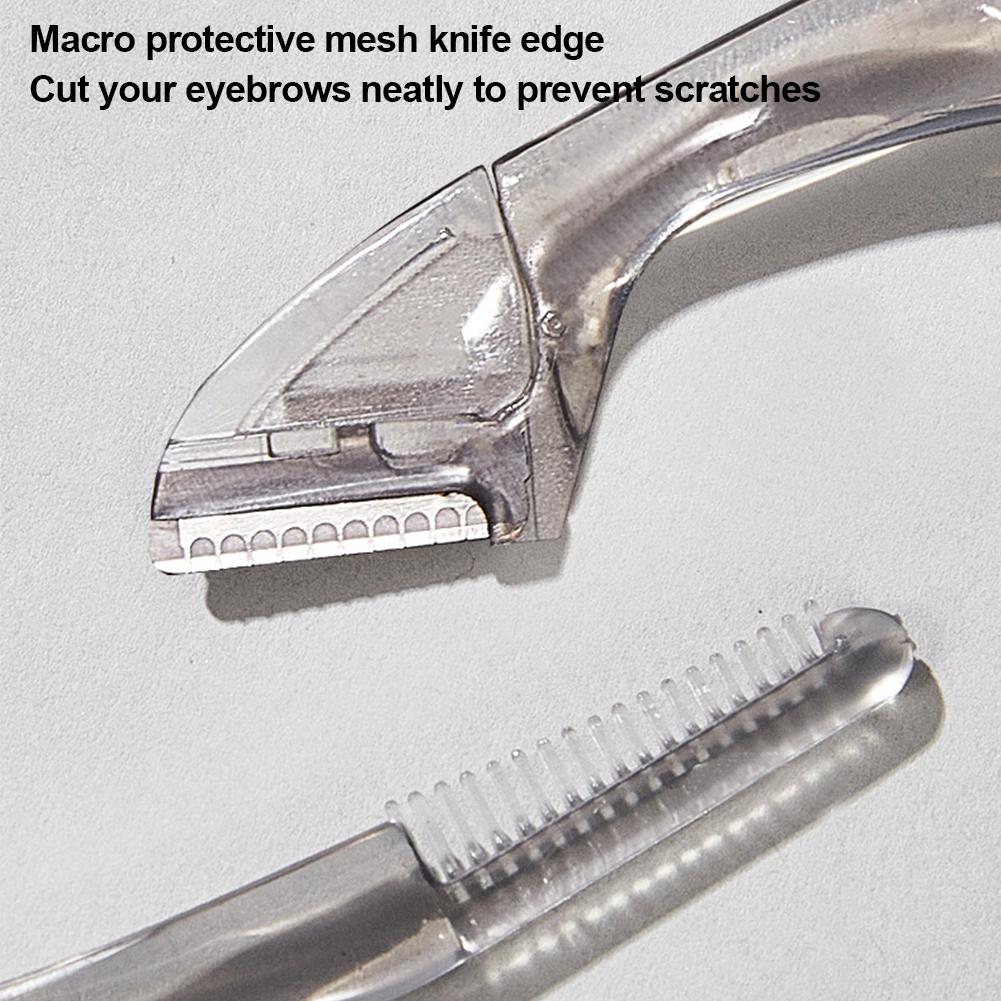 Двусторонний триммер для бровей Macro, устойчивый к царапинам, безопасная бритва для бровей, портативный, моющийся, прочный, инструмент для красоты