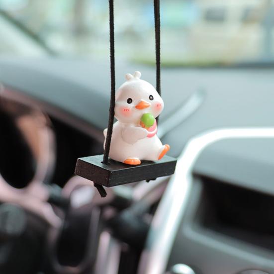 Подвеска для зеркала заднего вида, пара уток, подвесное украшение, легко повесить, очаровательный внешний вид, подвесное украшение для салона автомобиля