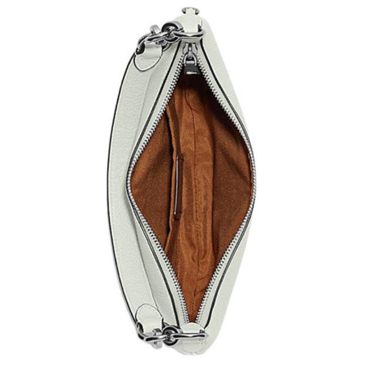 New COACH Cow Leather Crescent Bag, Shoulder Bag, Handbag, Shoulder Bag Women's Light Green CE619-SVONE