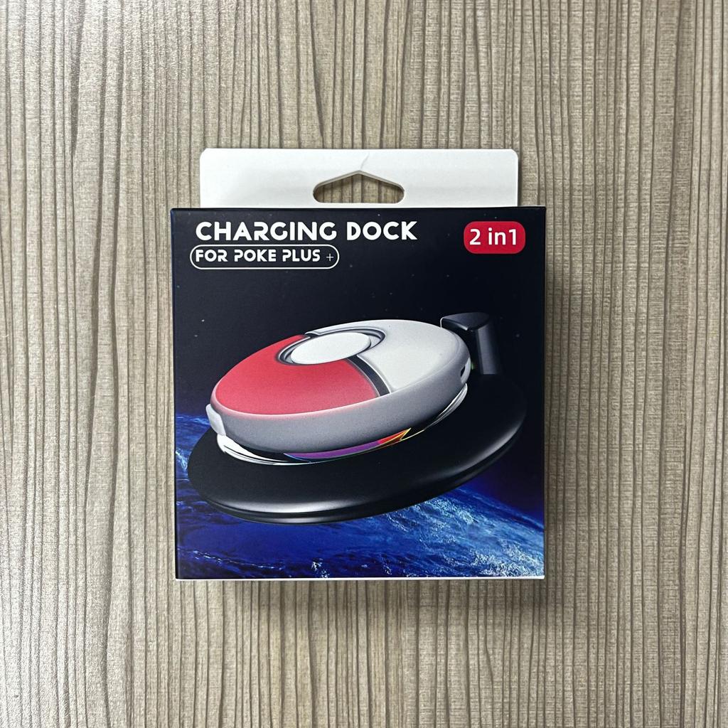2 IN1 Magnetic Charging Stand and Silicone Protective Cover Pokémon GO Plus+ Charging Holder with USB Type-C Charger Cable and RGB Indicators