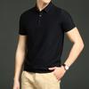 Summer Men's Ice Silk POLO Shirt Seamless Nylon Youth Lapel T-shirt Short-sleeved Business Men's Clothing