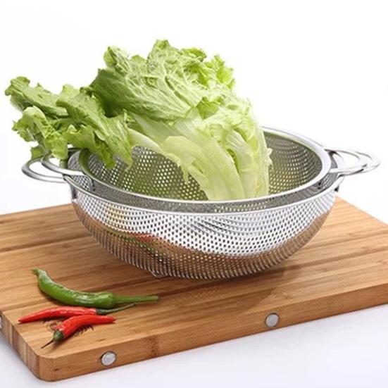 Сливная корзина, дуршлаг из нержавеющей стали, прочные ручки, корзина для мытья фруктов и овощей для домашней кухни