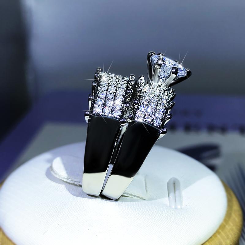 Кольцо из стерлингового серебра 925 пробы, модное высококачественное кольцо с полным бриллиантом и цирконием, дизайн для женских вечеринок, ювелирных изделий, подарка