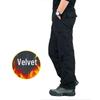 Men's Winter Fleece-Lined Cargo Pants - Warm, Casual, Elastic Waist, Plus Size, Trendy Style