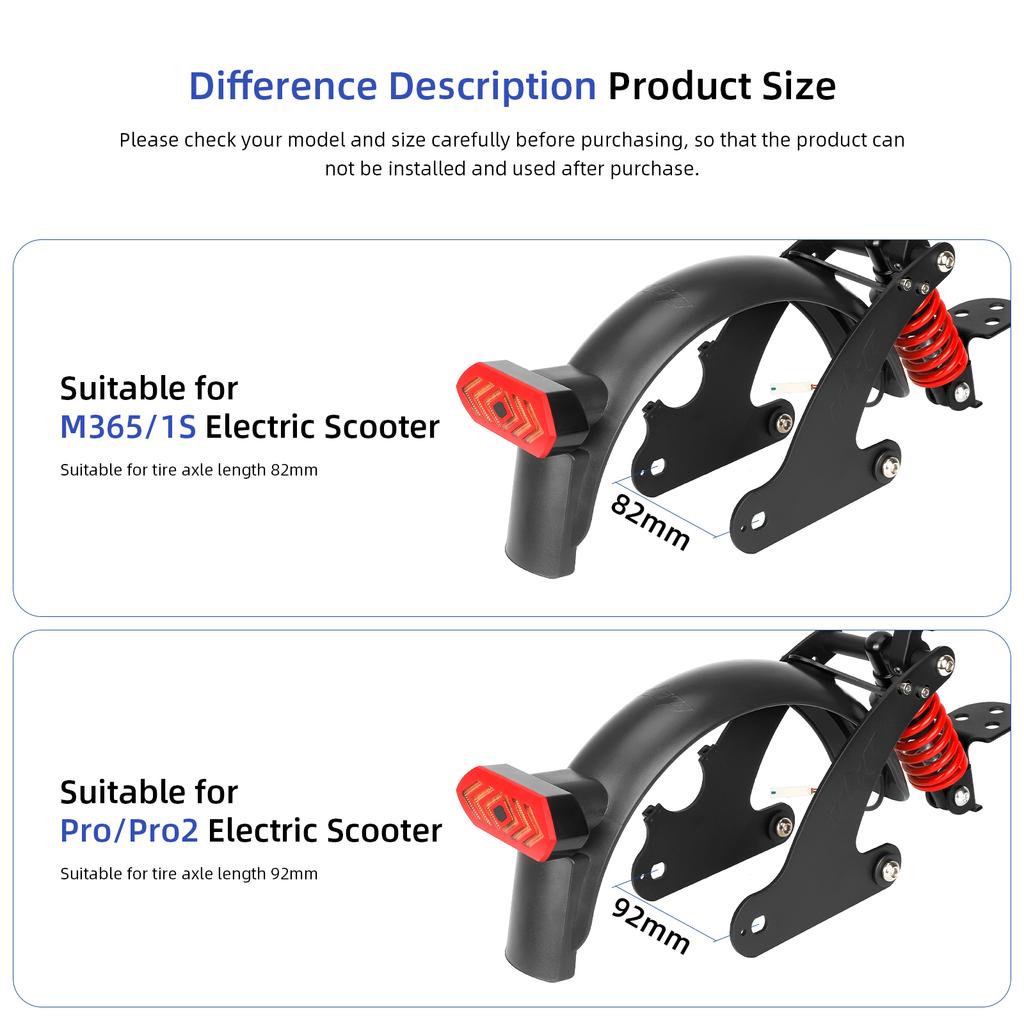 Задний амортизатор Ulip, комплект подвески для электрического скутера с дистанционным управлением, светодиодный задний фонарь
