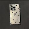 Прозрачный чехол с квадратной задней стенкой для iPhone 15 Plus 16 ProMax 11 12 14 Pro Max 13, защита от окисления, черный чехол с узором 'Любовь'