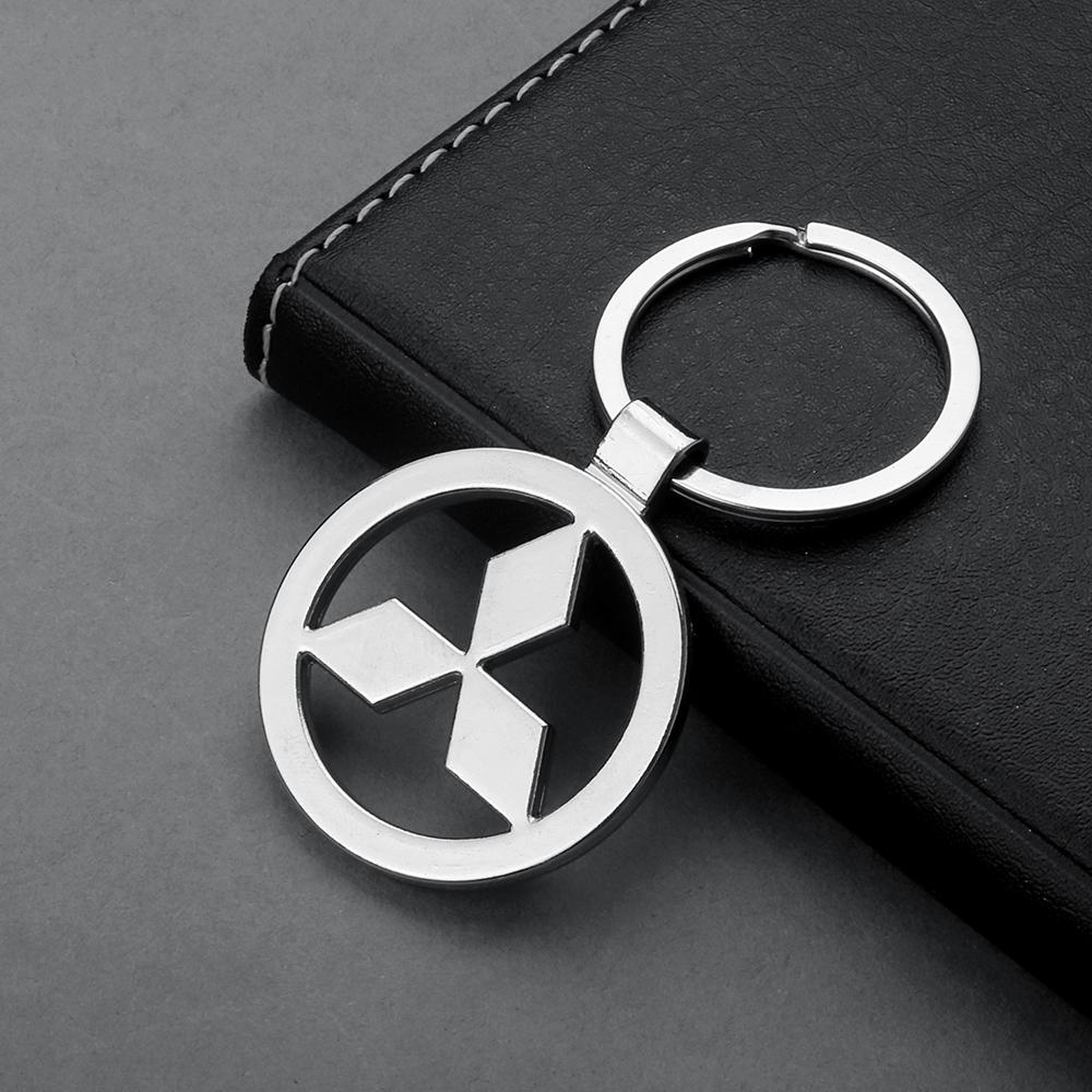Metal Leather Car Key Ring Braided Rope Key Case Key Chain For Mitsubishi Space Star Lancer Outlander Xl Eclipse Cross Asx Colt