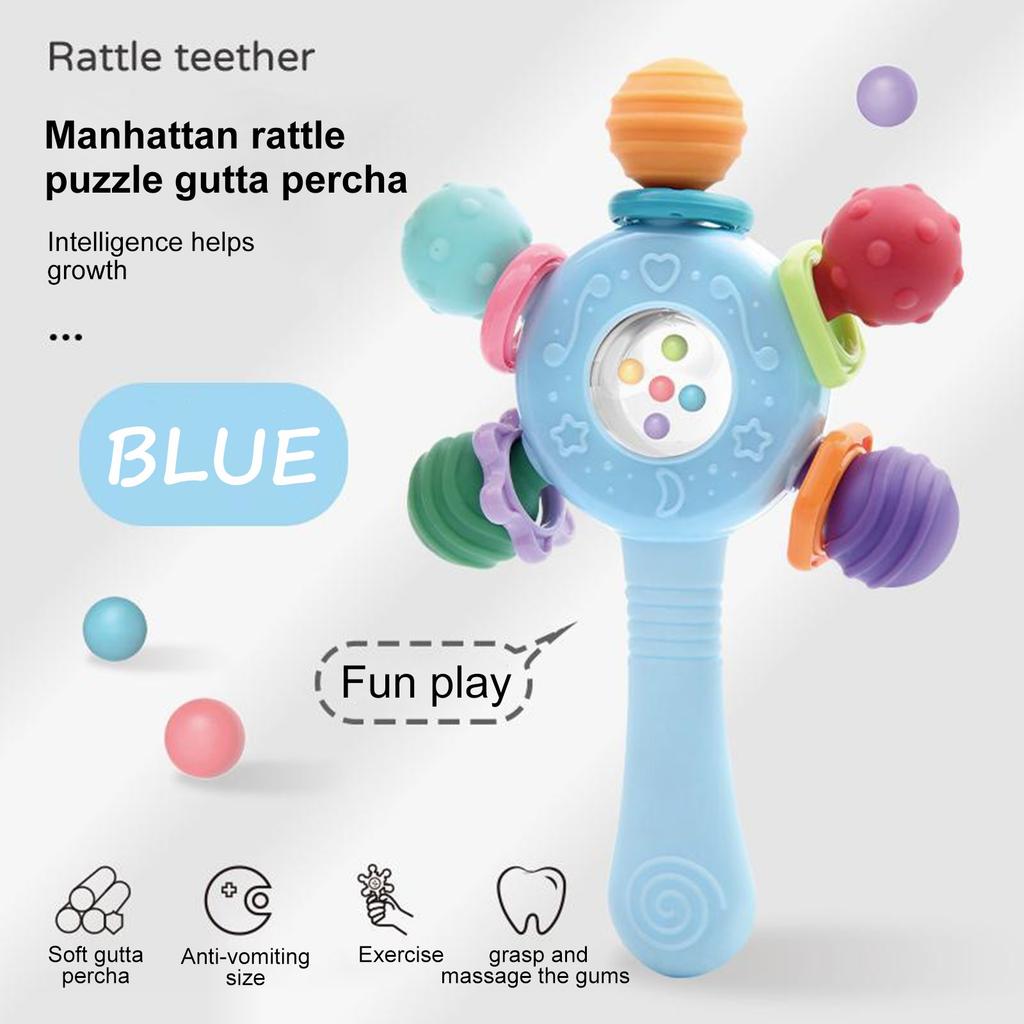 Rattle Ball Grip Tooth Glue Grinding Teeth Can Chew High Temperature Boiling Grip Baby Educational Toys