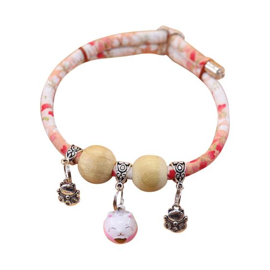 Pet Collar Japanese Style Anti-Flea Flexible Cartoon Pet Kitten Dogs Collar with Bell Pet Accessories