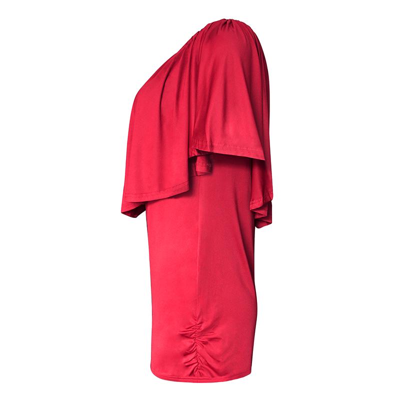 Women Off Shoulder Loose Dress Summer Short Sleeve Tassel Package Hip Short Skirt