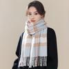 Hengyuanxiang Women's 100% Wool Plaid Winter Scarf