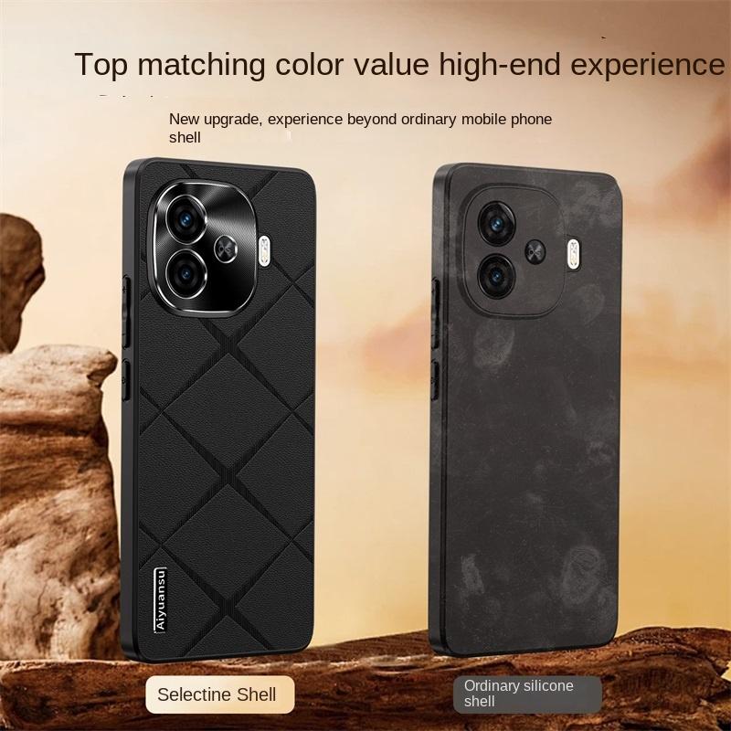 Для VIVO IQOO Z9 Z9 Turbo Z9 TurboPlus высококачественная веганская кожа металлическая защита объектива противоударный и защищающий от отпечатков пальцев чехол для телефона