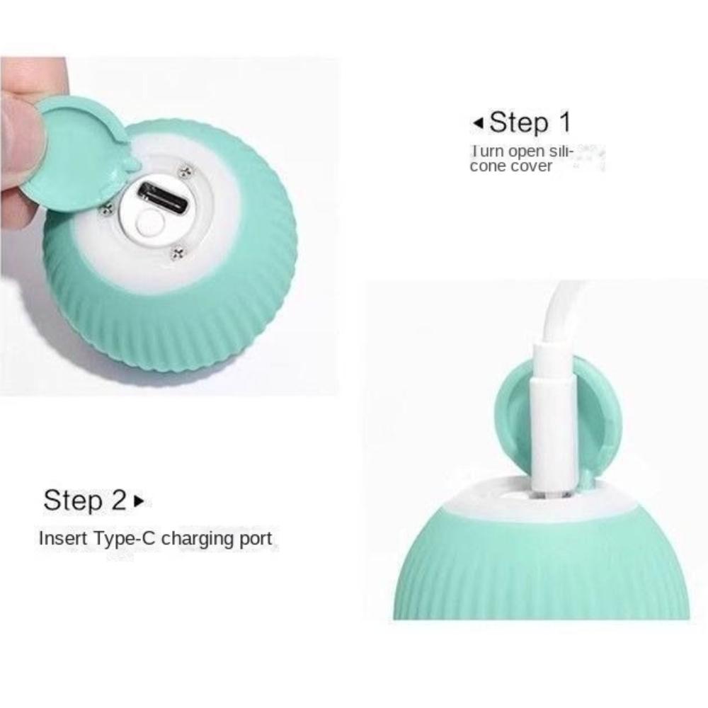 USB Rechargeable Smart Cat Rolling Ball Glowing Motion Ball Toys for Indoor
