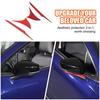 Red Carbon Rearview Mirror Anti-Scratch Trim Sticker For Subaru Crosstrek 2024+