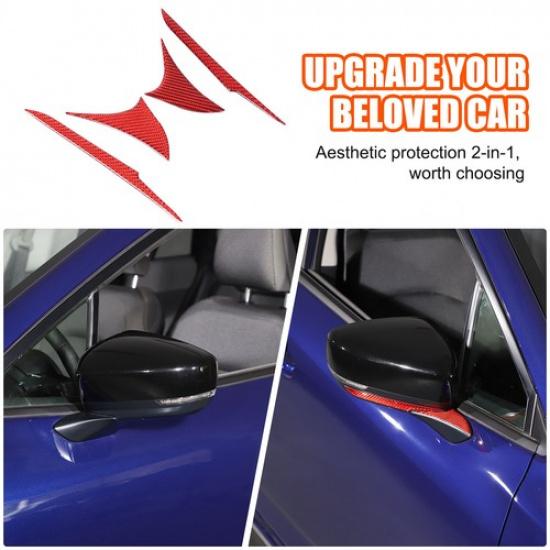 Red Carbon Rearview Mirror Anti-Scratch Trim Sticker For Subaru Crosstrek 2024+