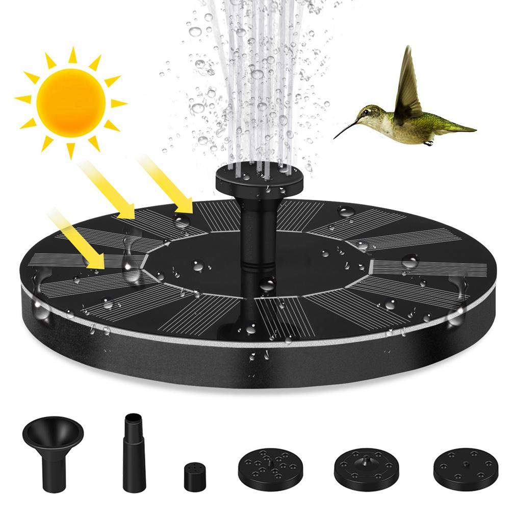Floating Solar Powered Pond Pool Home for Bird Bath Solar Fountain Fountain Garden Decor Water Pump