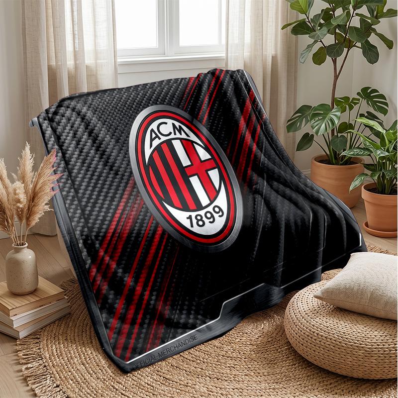 AC Milan Theme blanket Soft Flannel Blanket Plush Throw Blanket Cozy Sofa Bed Blanket for Home Decor