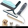 Щетка для удаления шерсти домашних животных Двусторонняя расческа для удаления шерсти с ковров и диванов Неразрушающая электростатическая бритвенная щетка Не портит одежду Бритье домашних животных
