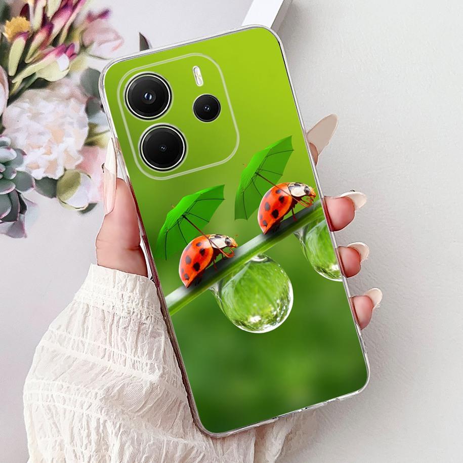 Силиконовый чехол для Xiaomi Redmi Note 14 4G EU 2025, чехол, крутой Лев Леопард Дракон Животные, мягкий тонкий чехол для Note14 4G EU, чехол
