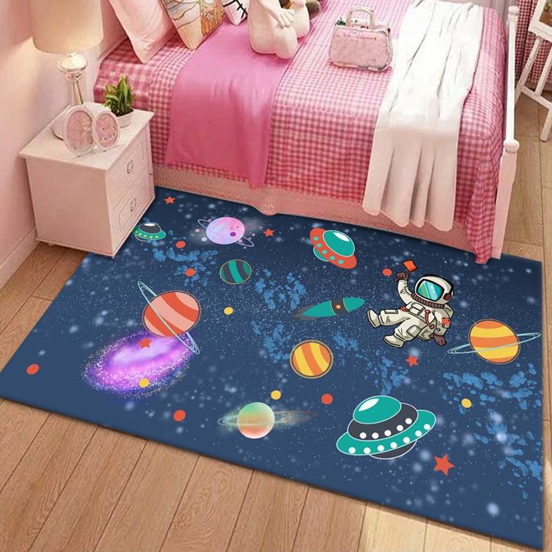 Star Carpet Creative Cosmic Star Pattern Home Decoration Ottoman Rectangular Living Room Bedroom Carpet