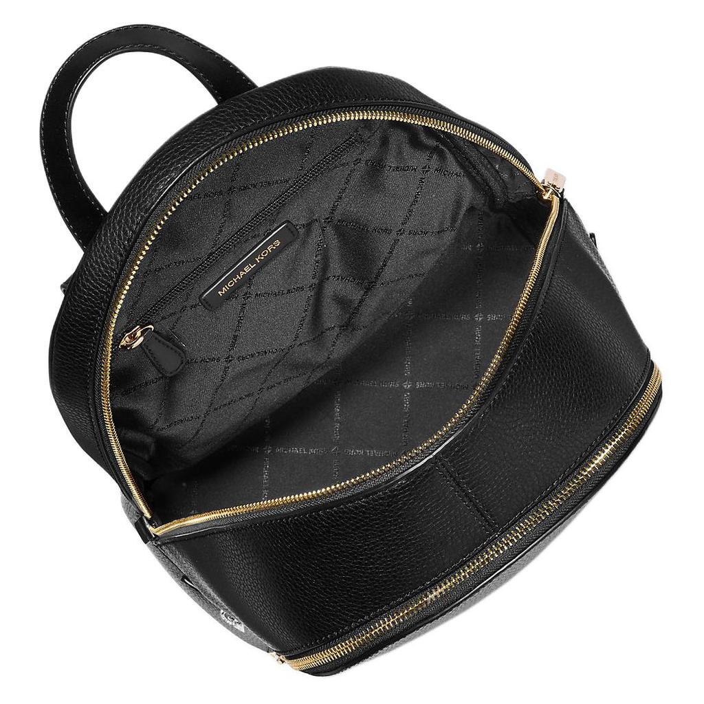 Michael Kors Рюкзак кожаный женский средний с буквенным логотипом Rhea Черный 35S5GRAB2L-BLACK