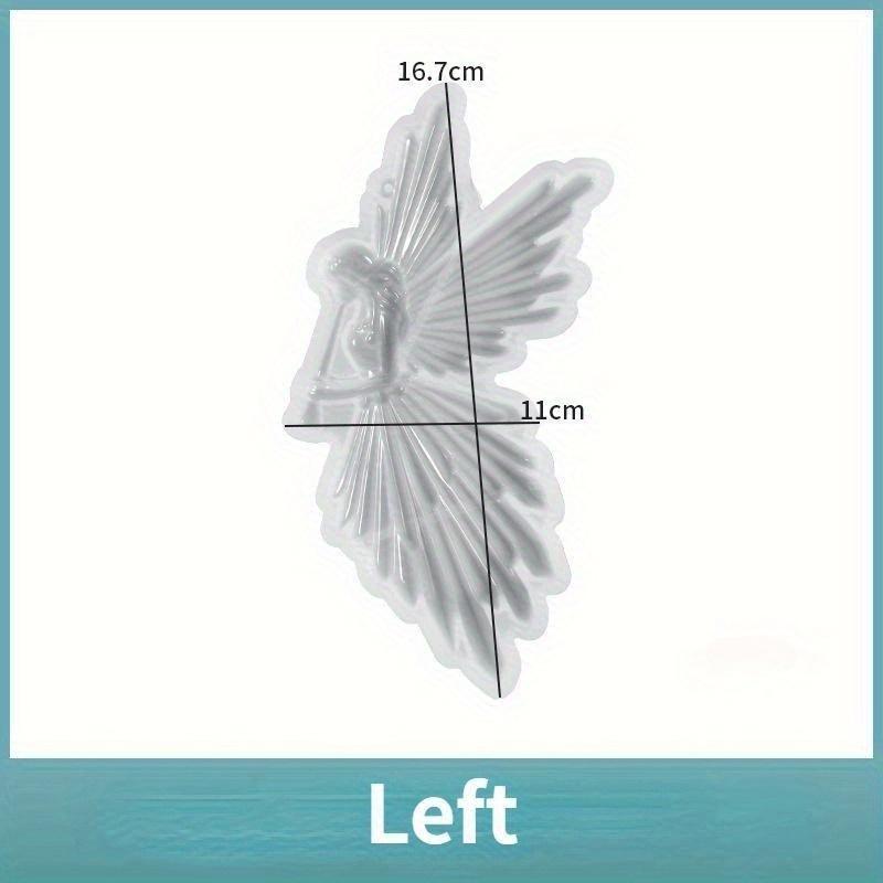Crystal Drop Glue DIY Angel Mold Symmetrical Left and Right Blowing Flute with Wings Fairy High Mirror Silicone Mold