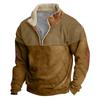 Spring And Men's Standing Collar Sweatshirt Is Outdoor Casual Sweaters Tops