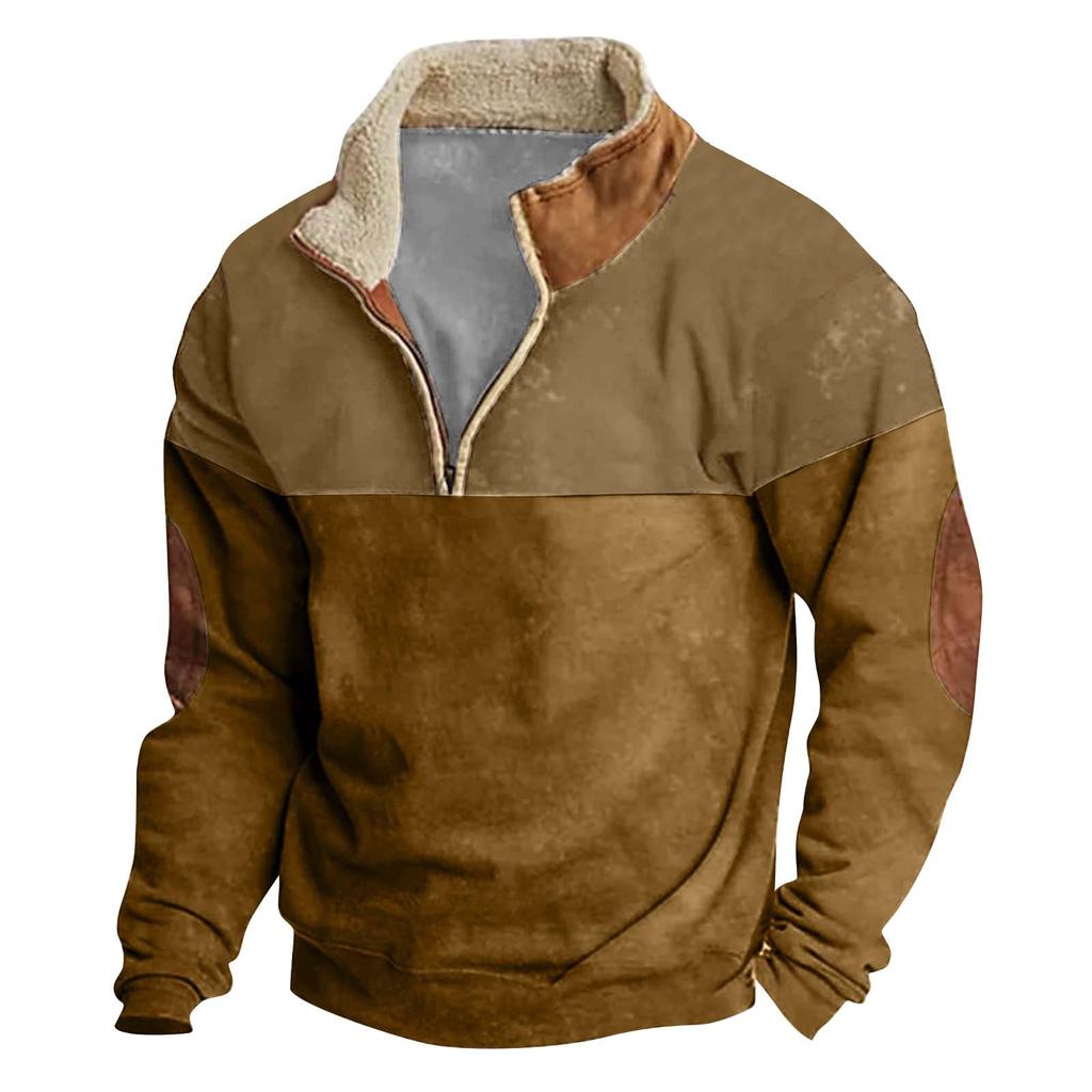 Spring And Men's Standing Collar Sweatshirt Is Outdoor Casual Sweaters Tops