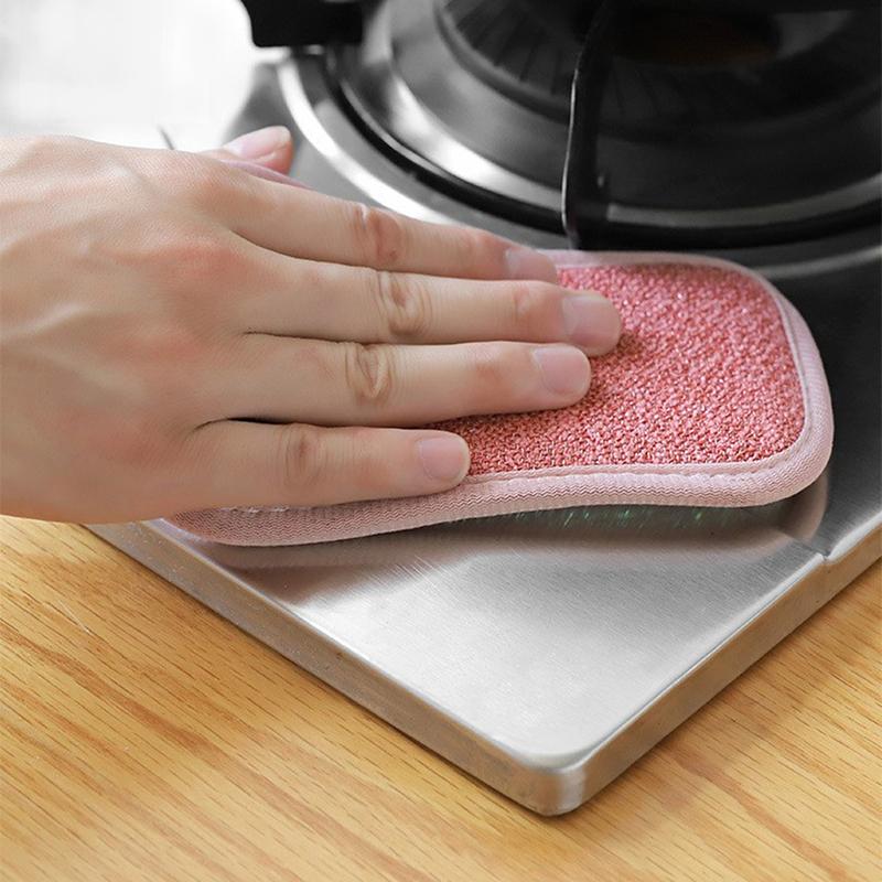 1 шт. Двусторонняя губка для мытья посуды, многоразовые чистящие средства, волшебные губки, салфетка ADM