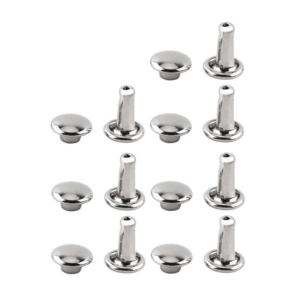 100шт заклепки с двойной крышкой трубчатые металлические кожаные ремесленные ремонтные шпильки украшения