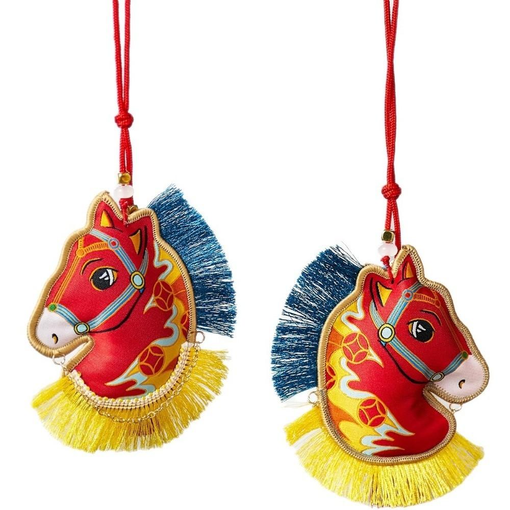 Tassel New Year Horse Pendant Chinese Style Car Hanging Ornaments  Cultural Gift