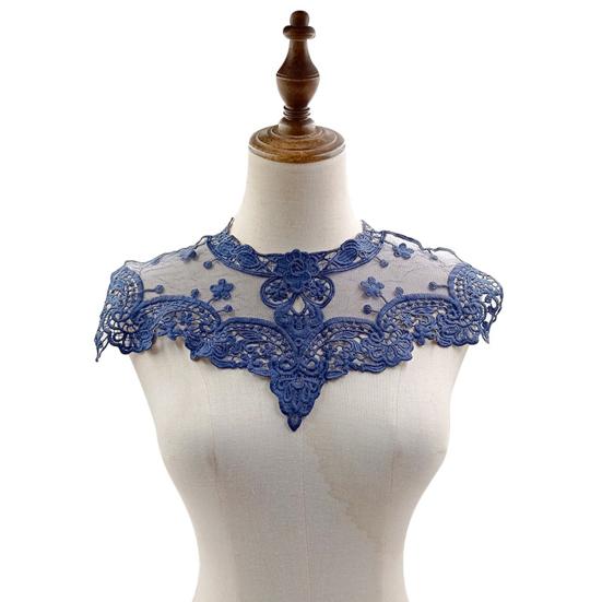 Полезная сетчатая аппликация, процесс вышивки, декоративный моющийся поддельный воротник, пришивная нашивка