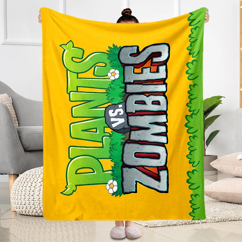 Zombie Plants Party Blanket Soft & Cozy Perfect for Couch Sofa Livingroom Four Seasons Universal Modern Suitable for Gifting Relatives and Friends