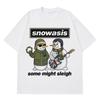 Oasis Christmas funny meme T shirt men women Harajuku hiphop Tshirt cotton oversized Loose casual and retro ONeck Tshirts