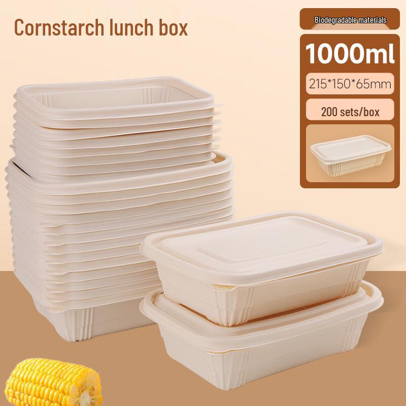 Edo Biodegradable Corn Starch Disposable Food Containers